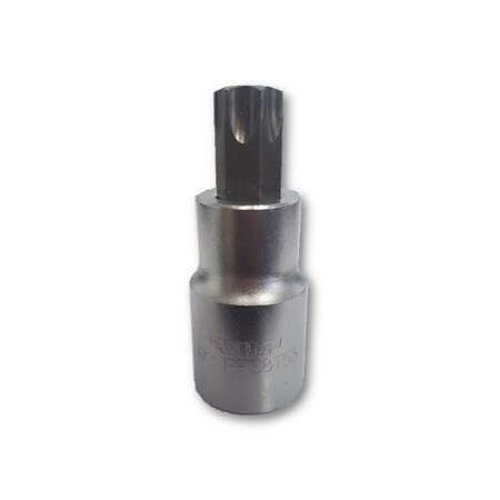 Vim Tools VIM Tools T55 Torx Bit, Satin Chrome 1/2 Sqaure Drive bit holder PFS8T55